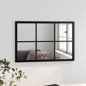 Oglindă de perete, negru, 60x40 cm, metal