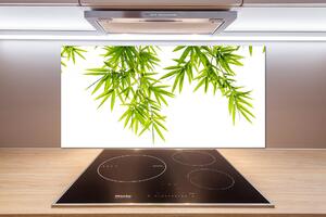 Sticlă printata bucătărie frunze de bambus