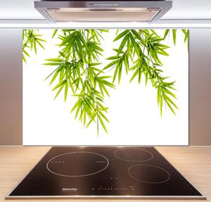 Sticlă printata bucătărie frunze de bambus