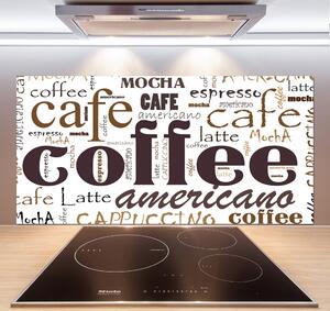 Sticlă printata bucătărie Cafea