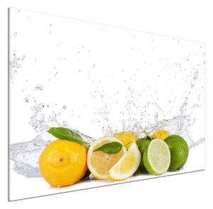Panou sticla securizata bucatarie Fructe citrice și apă