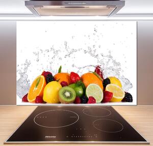Panou sticlă decorativa bucătărie Fructele si apa