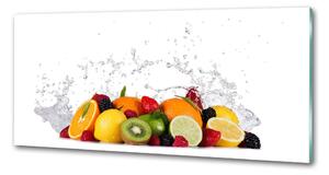 Panou sticlă decorativa bucătărie Fructele si apa