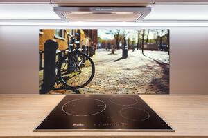 Sticlă printata bucătărie Biciclete în Amsterdam