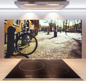 Sticlă printata bucătărie Biciclete în Amsterdam