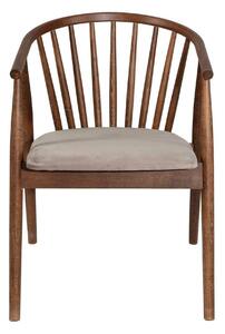 Scaun ALBERO 48, bej/nuc, stofa clasica/lemn, 55x47x77 cm