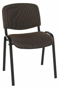 Scaun ISO NEW, maro inchis/negru, stofa clasica/metal, 53x58x83 cm