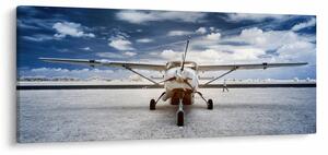 Tablou cu aeroplan cu motor (120x50 cm)