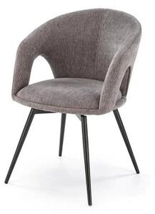 Scaun rotativ K550, gri/negru, stofa clasica/metal, 57x57x78 cm