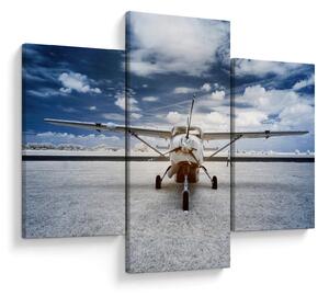Tablou cu aeroplan cu motor (90x60 cm)