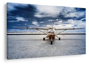 Tablou cu aeroplan cu motor (90x60 cm)