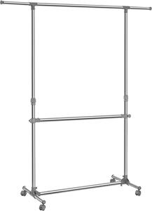 Suport mobil metalic pentru imbracaminte Songmics, inaltime reglabila 113- 198 cm
