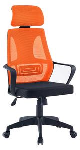 Scaun birou TAXIS NEW, portocaliu/negru, material textil/plastic, 66x6