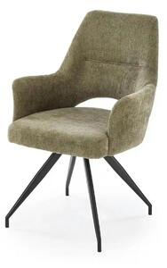 Scaun rotativ K542, verde/negru, stofa clasica/metal, 58x64x88 cm