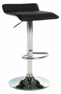 Scaun bar LARIA NEW, negru/crom, piele ecologica/metal, 37x39x64/85 cm