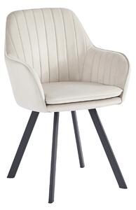 Scaun AURIL, stofa catifelata crem - Bluvel 30, 57x56x88 cm