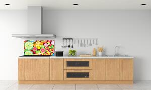 Panou sticlă decorativa bucătărie bomboane colorate