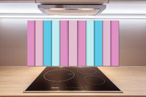 Panou sticlă decorativa bucătărie dungi colorate