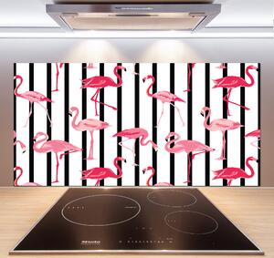 Panou sticlă decorativa bucătărie baruri Flamingos