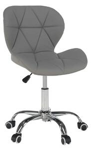 Scaun birou ARGUS NEW, gri/crom, piele ecologica/metal, 47x56x73/84 cm