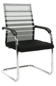 Scaun ESIN, negru/gri, plasa/metal, 55x64x93 cm