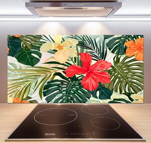 Panou de bucătărie flori Hawaii