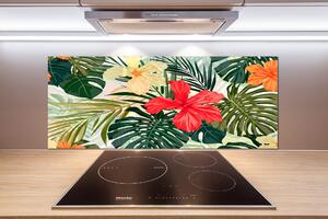 Panou de bucătărie flori Hawaii