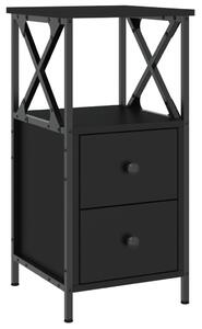 Noptiere, 2 buc., negru, 34x35,5x70 cm, lemn compozit