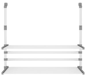 Suport de uscare pentru balcon 89x25x(60-95) cm aluminiu