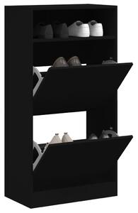 Pantofar, negru, 60x34x116 cm, lemn compozit