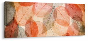 Tablou cu frunzele de toamnă pictate (120x50 cm)