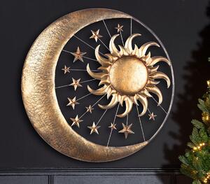 Decoratiune pentru perete din metal Soare, Luna si Stele 71 cm