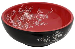 Lavoar de blat, negru și roșu, rotund, Φ41x14 cm, ceramică