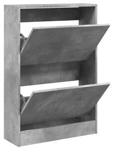 Pantofar, gri beton, 60x21x87,5 cm, lemn compozit