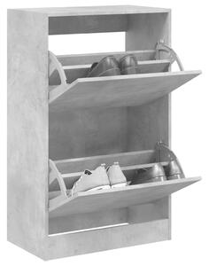 Pantofar, gri beton, 60x34x96,5 cm, lemn compozit