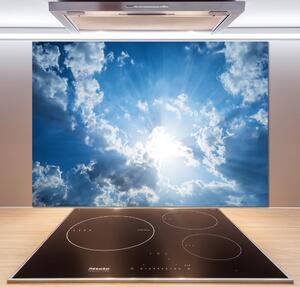 Sticlă printata bucătărie Nori pe cer