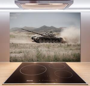 Panou sticlă decorativa bucătărie Tank în deșert