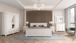 Dormitor Luxus Lemn Masiv Alb, montaj gratuit