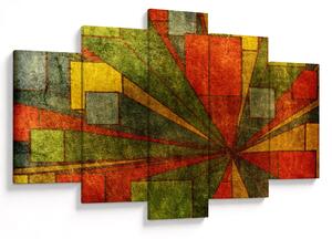 Tablou cu abstracție geometrică (150x105 cm)