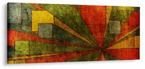 Tablou cu abstracție geometrică (120x50 cm)