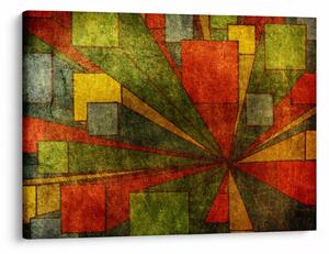 Tablou cu abstracție geometrică (70x50 cm)