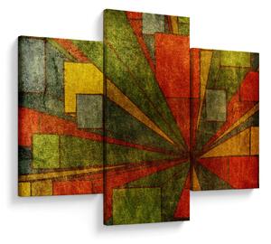 Tablou cu abstracție geometrică (90x60 cm)