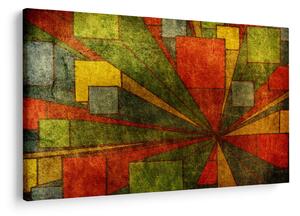 Tablou cu abstracție geometrică (90x60 cm)