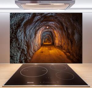 Panou sticlă decorativa bucătărie tunel subteran