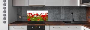 Panou perete bucătărie wildflowers maci