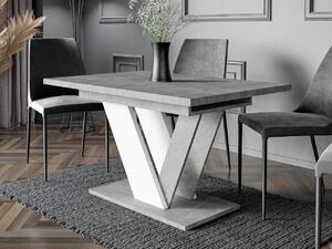 Masă sufragerie extensibilă Granger (beton + Alb) (pentru 2-6 persoane). 1105381