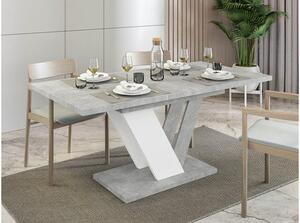 Masă sufragerie extensibilă Granger (beton + Alb) (pentru 2-6 persoane). 1105381