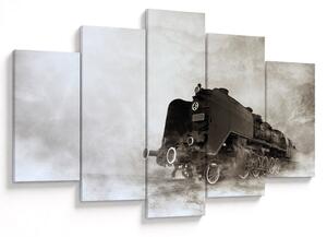 Tablou - Tren în ceață (150x105 cm)