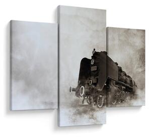 Tablou - Tren în ceață (90x60 cm)