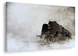 Tablou - Tren în ceață (90x60 cm)